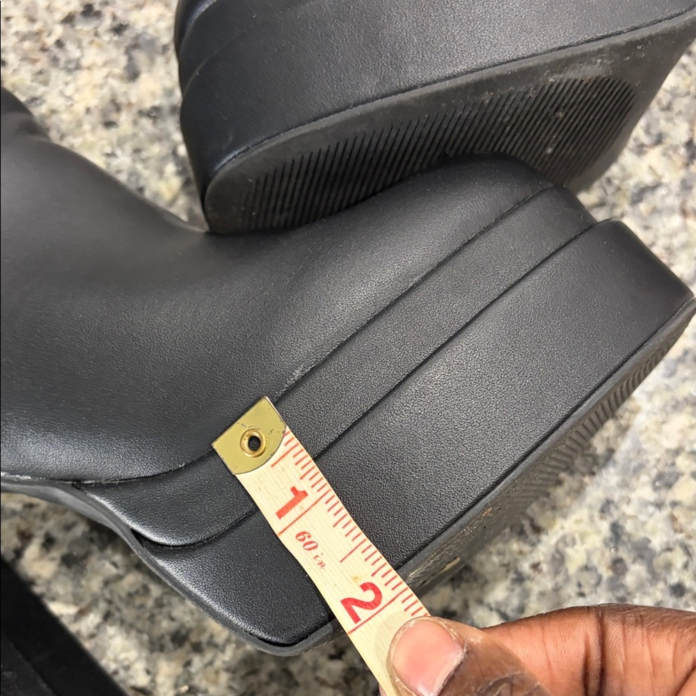 Fashion Nova Black Chunky Heel Boots - Picture 8 of 12